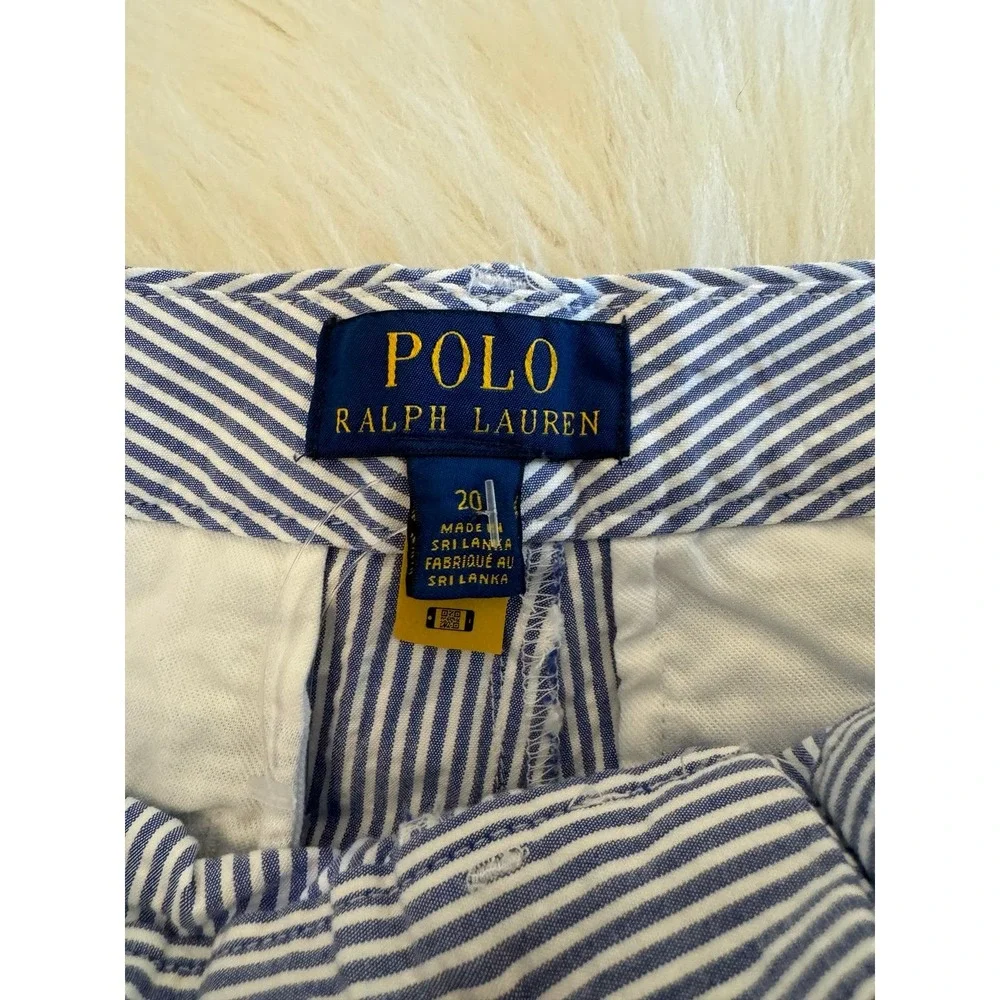Polo Ralph Lauren blue seersucker shorts size‎ 20 EUC